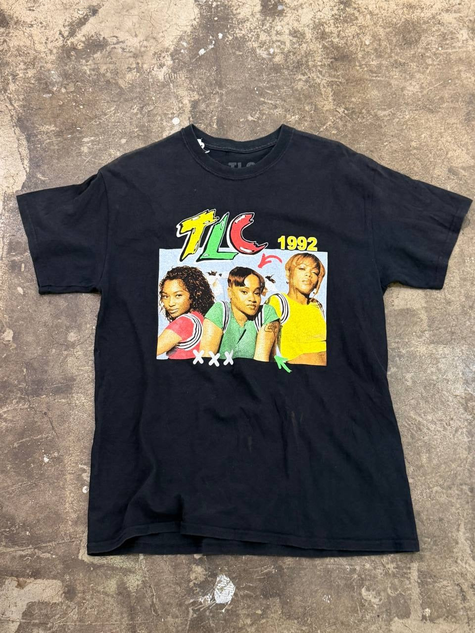 TLC Graphic T-Shirt 1992 Design Black M