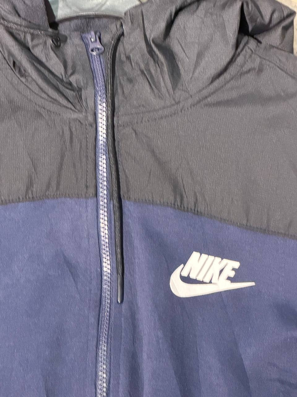 Nike track jacket hooded navy black L