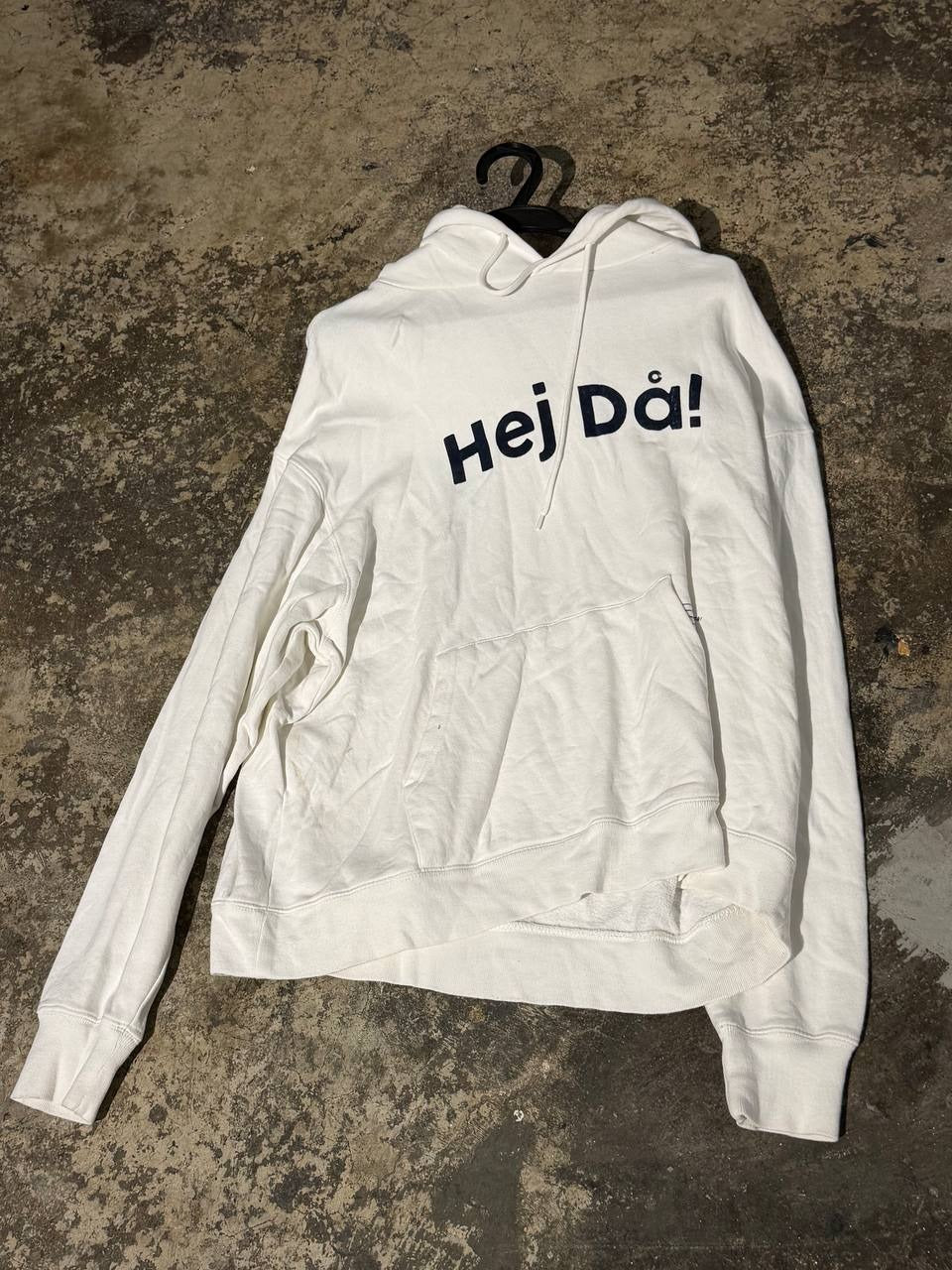 Hej Dá graphic hoodie white XL