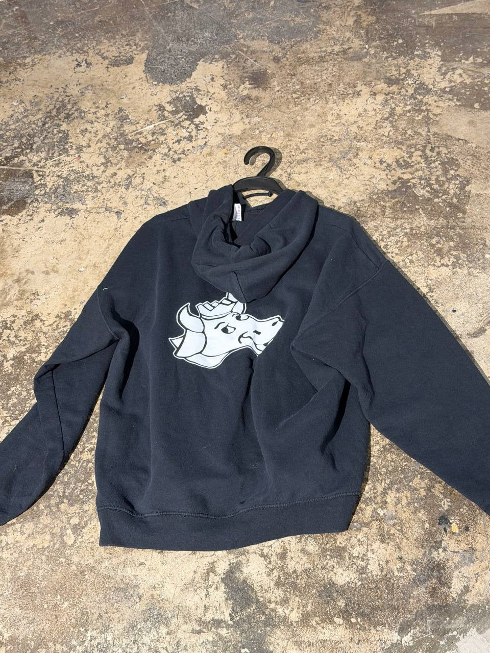 Cow Palace hoodie bull graphic black XL