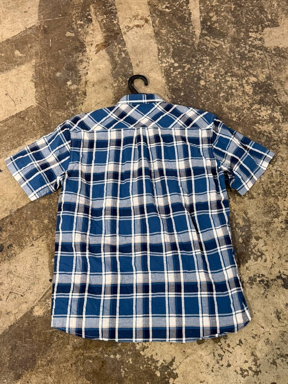 Edwin plaid short sleeve shirt blue L