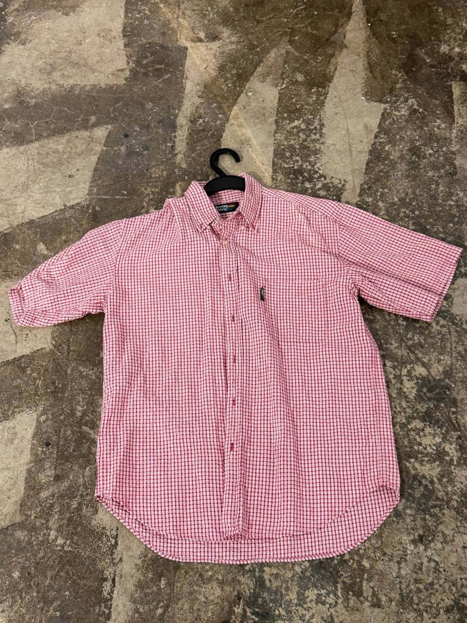 Benetton Formula 1 Button Up Shirt Checkered Red M