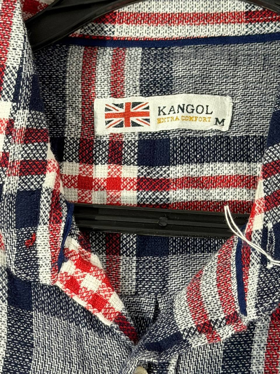 Kangol button up shirt plaid red blue M