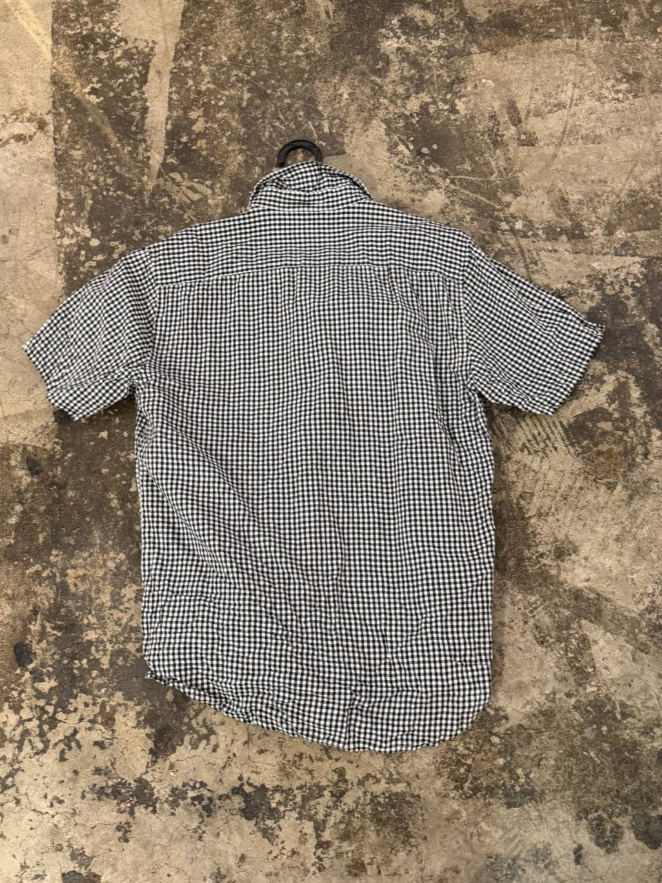 Louis Charalon button up shirt gingham black white L