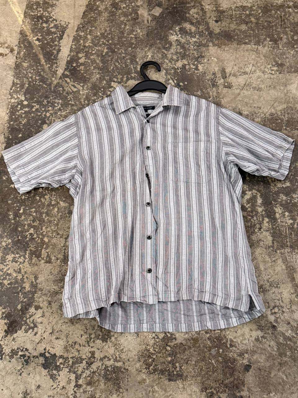 Henri-Lec Chapuis button up shirt striped grey L