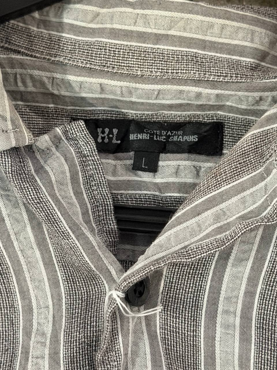 Henri-Lec Chapuis button up shirt striped grey L
