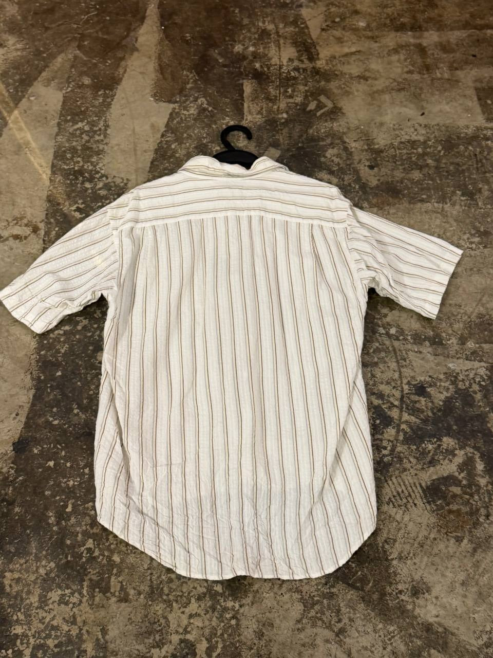 FILA button up shirt striped white L