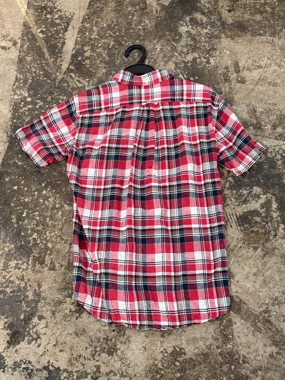 Harvard button-up shirt plaid red S