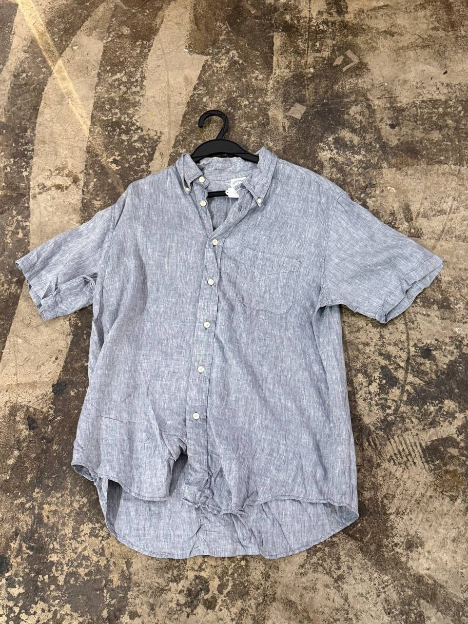 Brooks Brothers button up linen shirt grey L