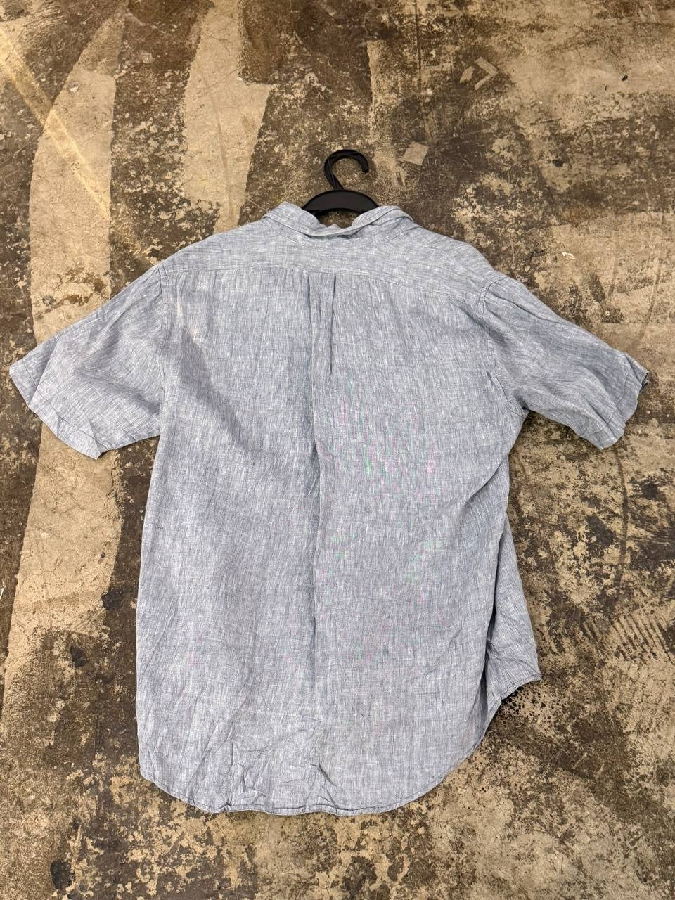 Brooks Brothers button up linen shirt grey L