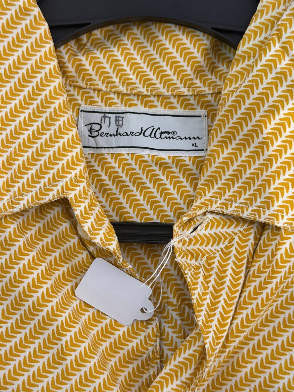 Bernhard Altmann Button Up Shirt geometric yellow XL