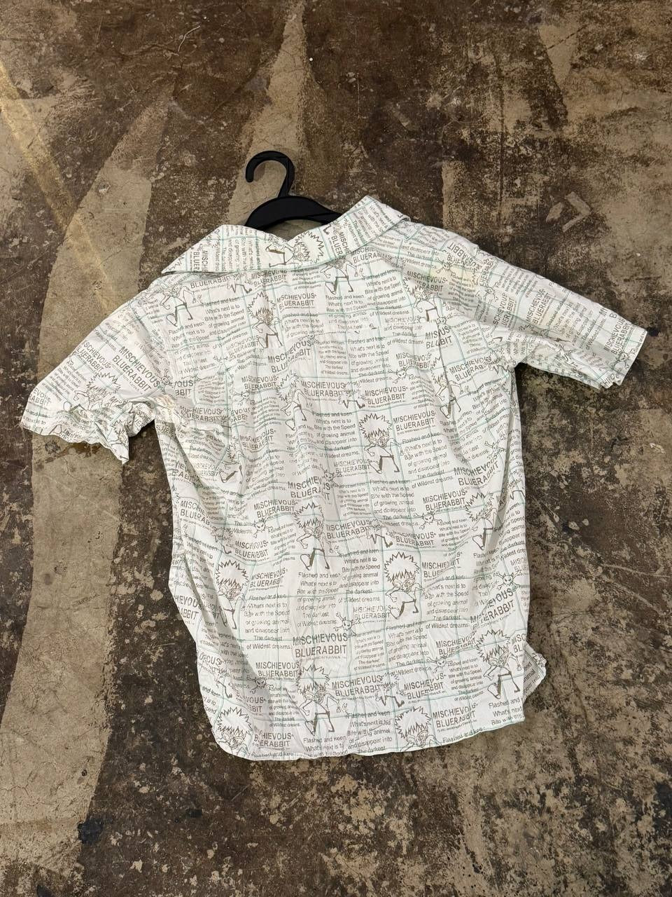 Mischievous short-sleeve shirt all-over print white M