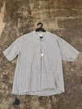 VOA button up shirt plaid black white M
