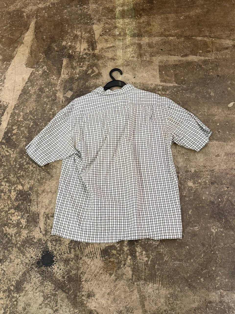 VOA button up shirt plaid black white M