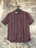 Klein Plus Homme button-up shirt striped pattern brown M