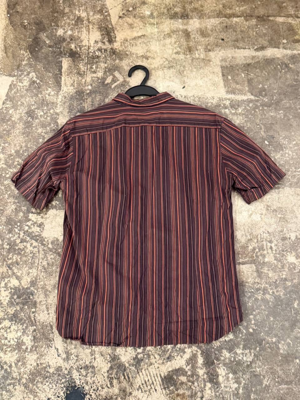 Klein Plus Homme button-up shirt striped pattern brown M