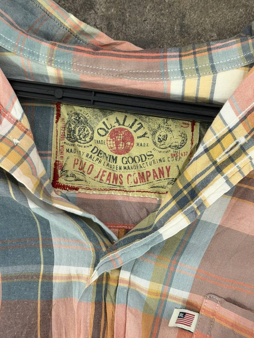 Polo Jeans Company button up shirt plaid multicolour S