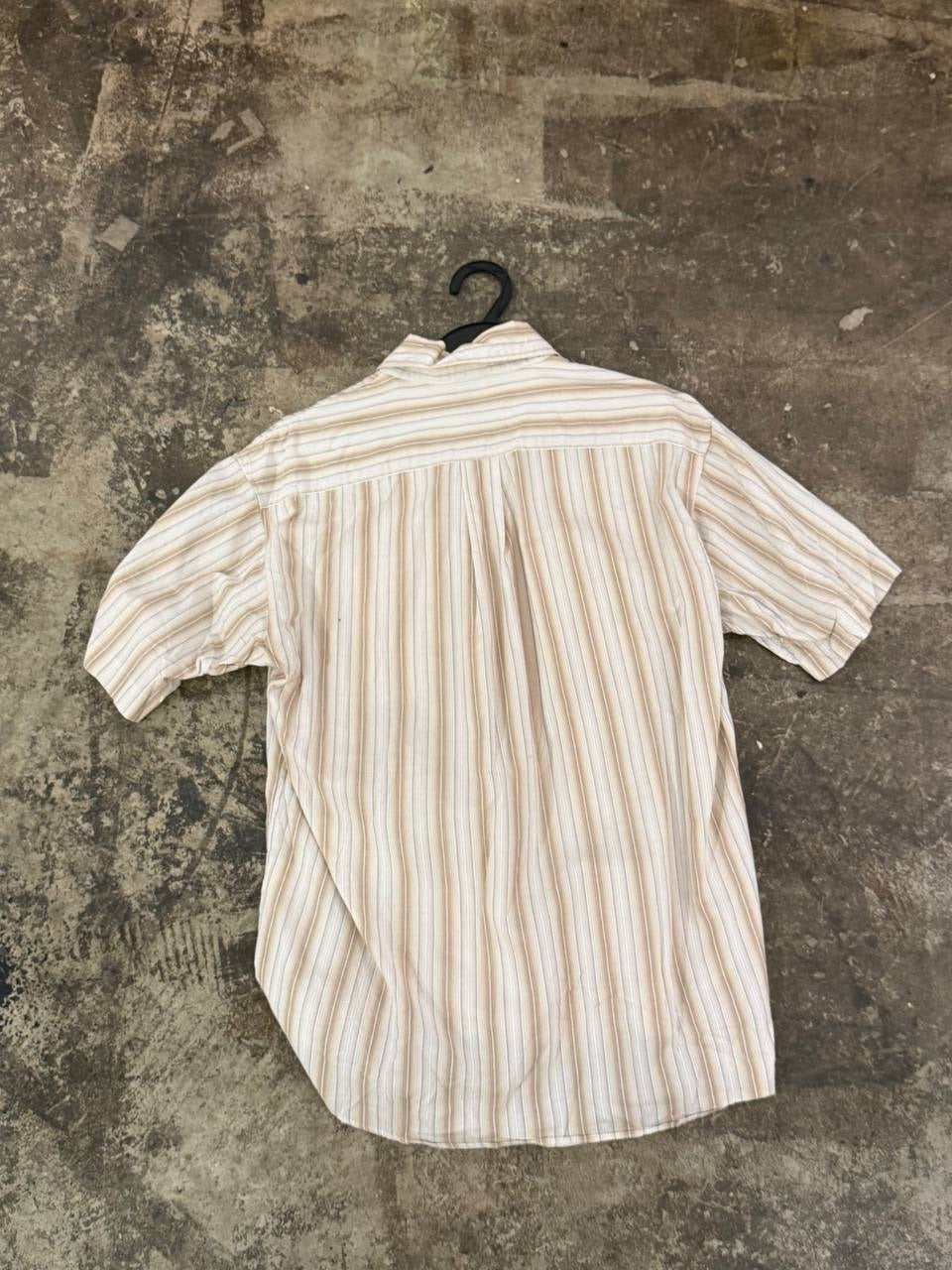 Hush Puppies button up shirt striped beige M