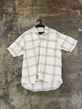Ezekiel short sleeve checked shirt beige M