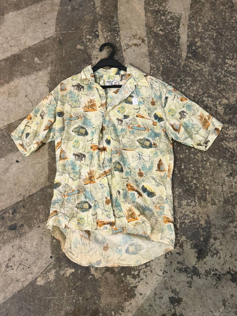 Fusion short sleeve shirt map print multicolour L