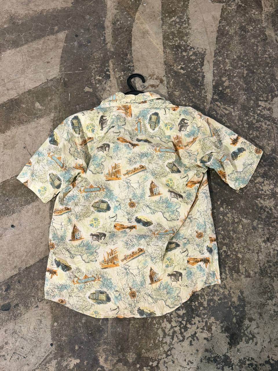 Fusion short sleeve shirt map print multicolour L