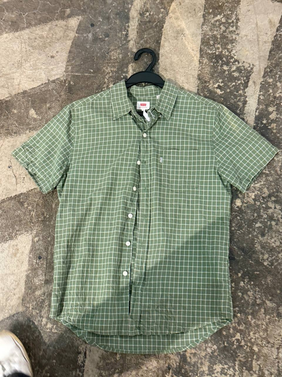 Levi's Button-Up Shirt checkered green S