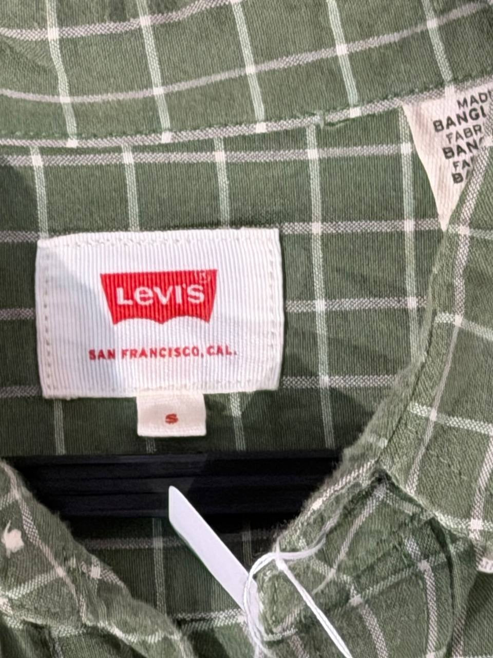 Levi's Button-Up Shirt checkered green S