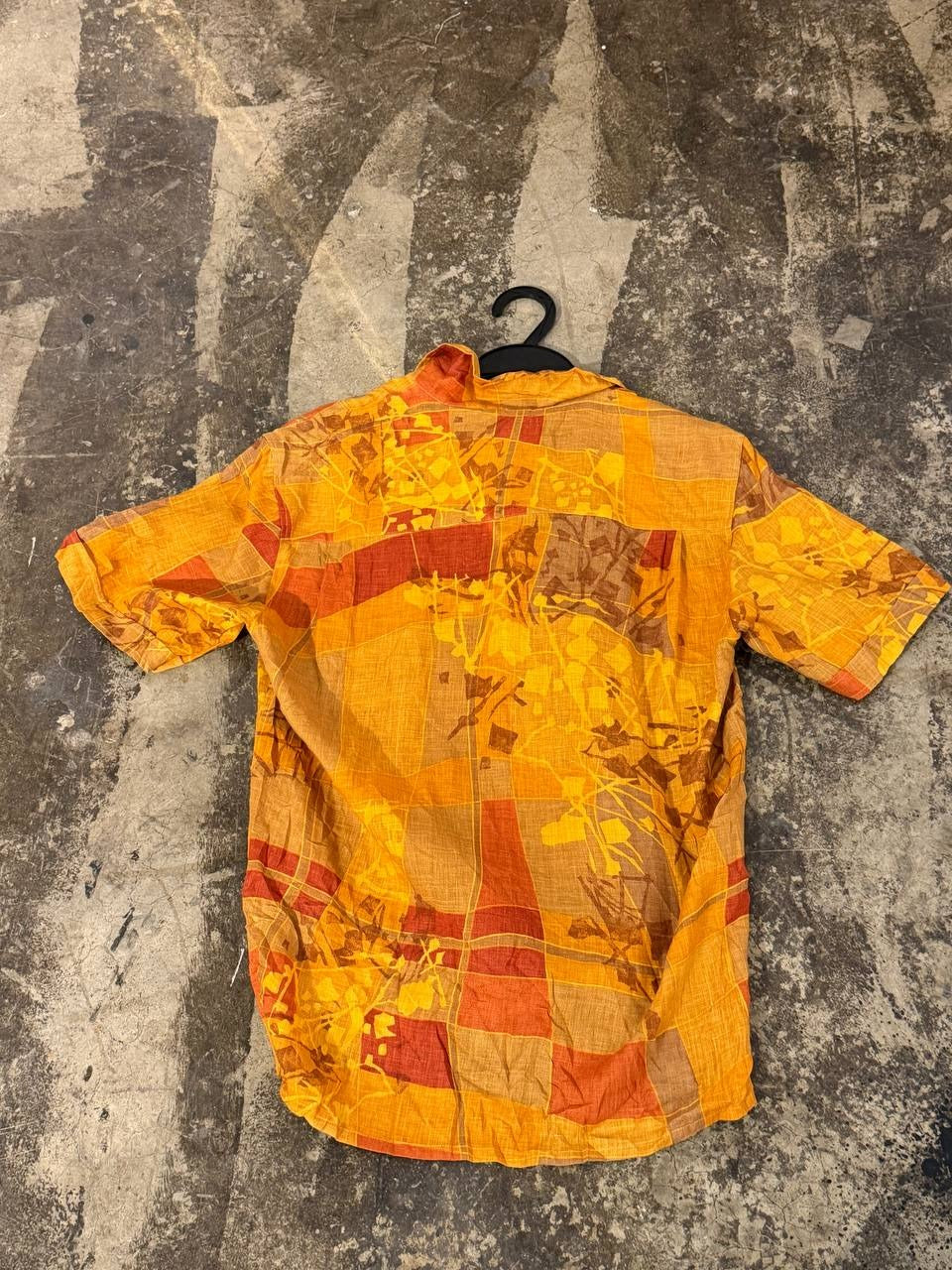 Joseph Abboud button-up shirt abstract print orange M