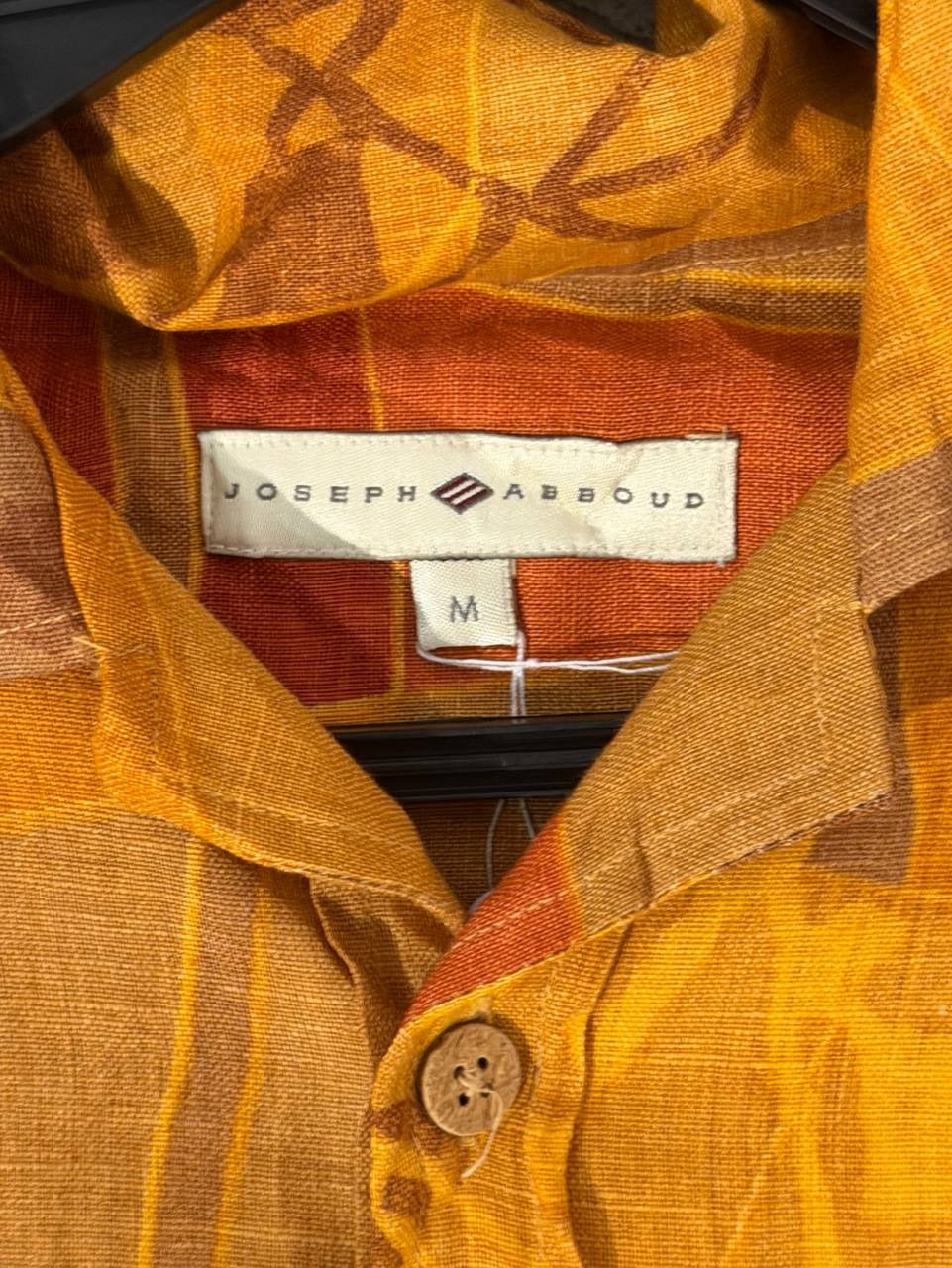 Joseph Abboud button-up shirt abstract print orange M