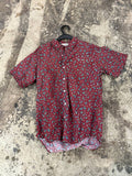 Mira Parco button up shirt paisley pattern maroon M