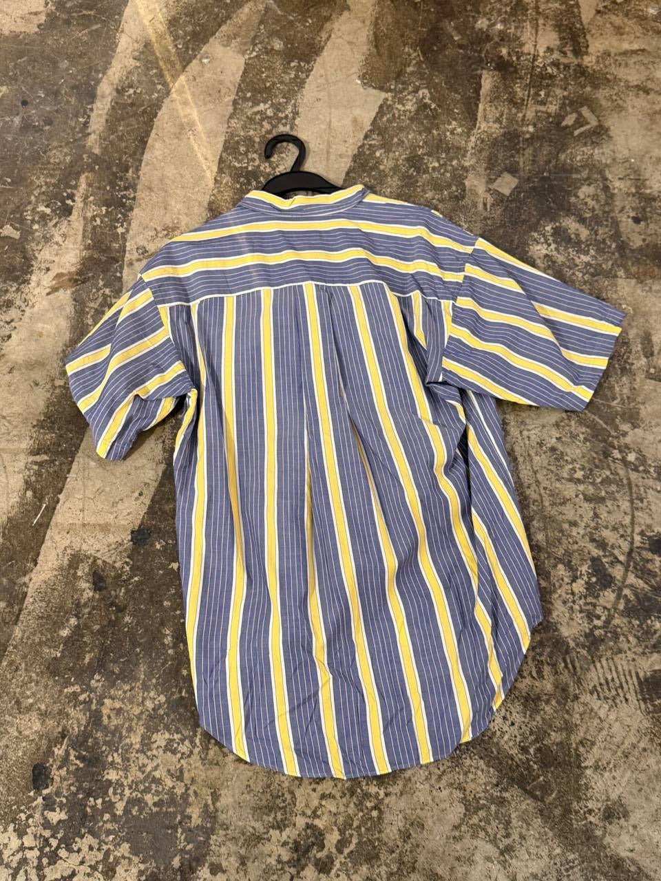 Trussardi button-up shirt striped blue yellow size L