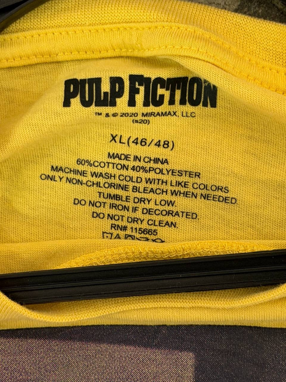 Pulp Fiction Graphic Long Sleeve T-Shirt Yellow XL