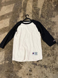Champion baseball t-shirt raglan sleeve black white M
