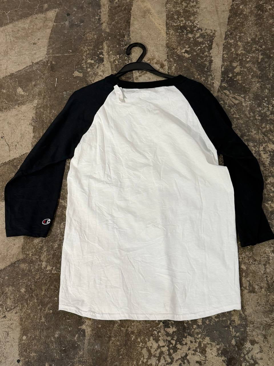Champion baseball t-shirt raglan sleeve black white M