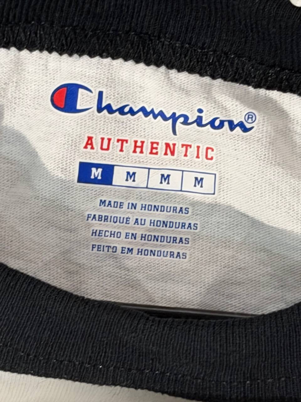 Champion baseball t-shirt raglan sleeve black white M