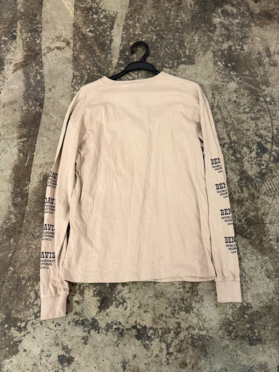 Ben Davis long sleeve t-shirt logo beige M