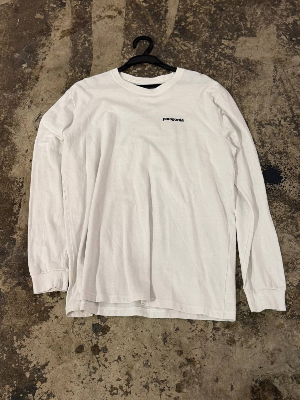Patagonia Long Sleeve T-Shirt graphic design on white, size L