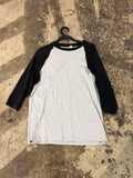 Anvil raglan sleeve t-shirt grey black M