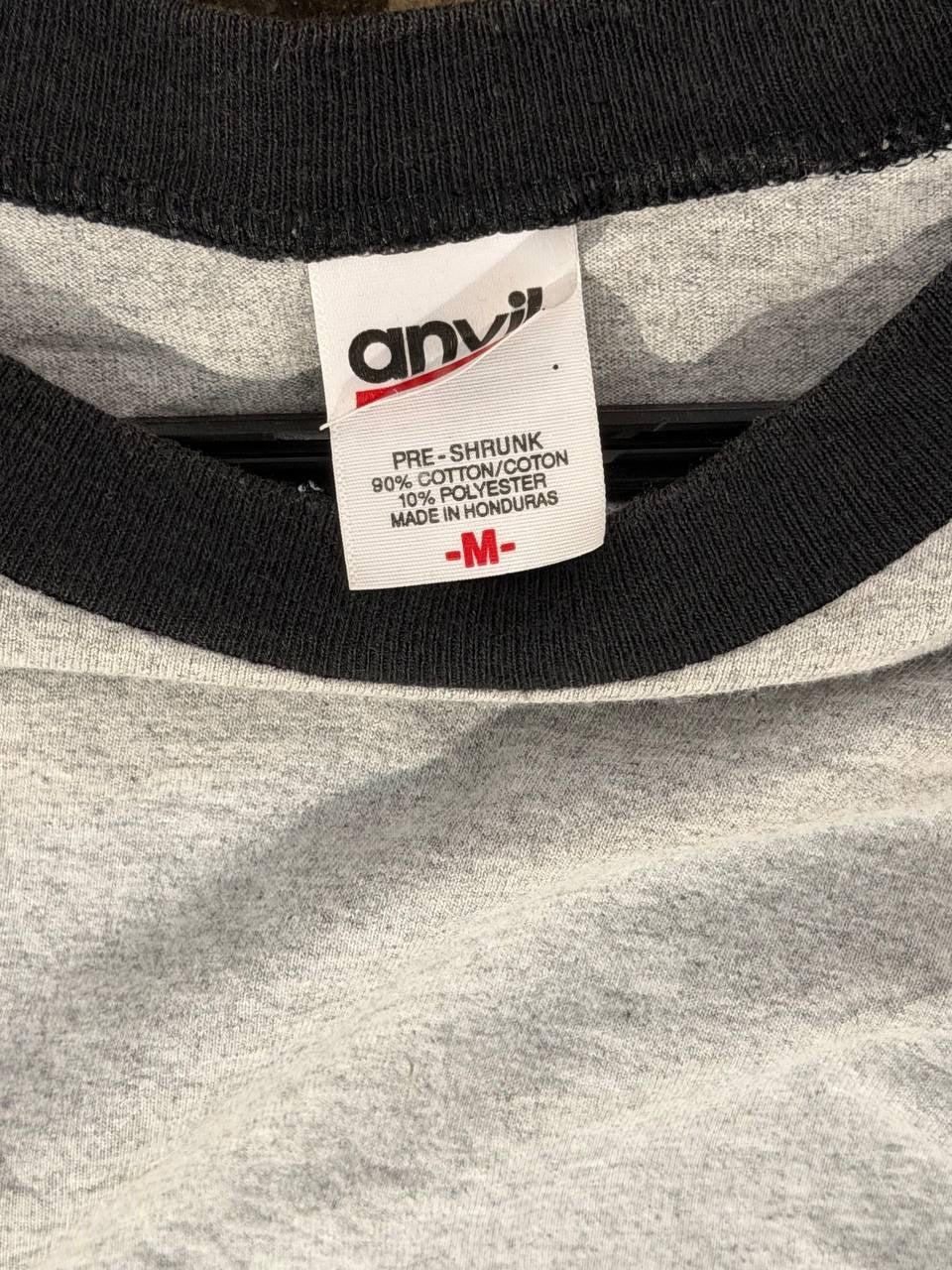Anvil raglan sleeve t-shirt grey black M