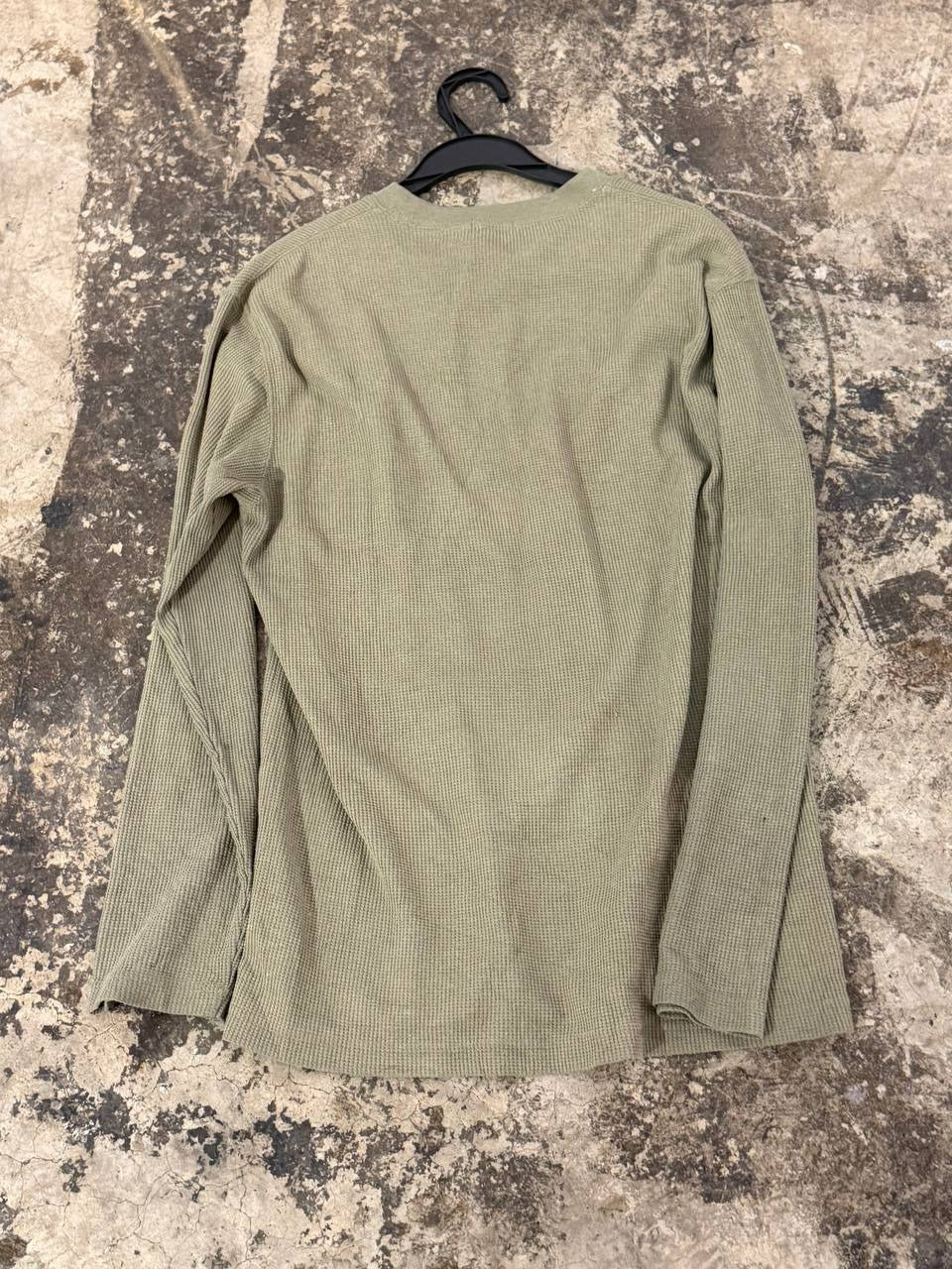 Dickies Long Sleeve Shirt Waffle Knit Olive Green XL