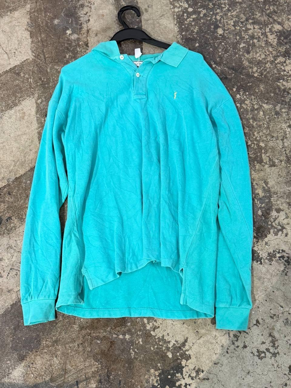 Yves Saint Laurent polo shirt aqua blue L