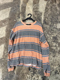 George Thomas Hawkins long sleeve shirt gray orange M