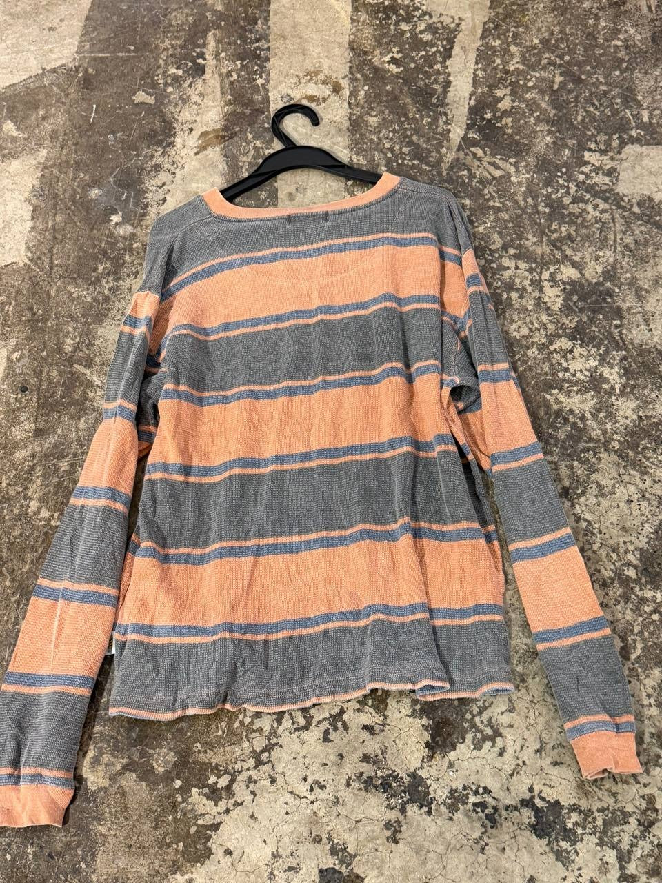 George Thomas Hawkins long sleeve shirt gray orange M