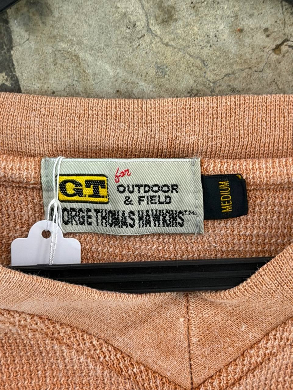 George Thomas Hawkins long sleeve shirt gray orange M