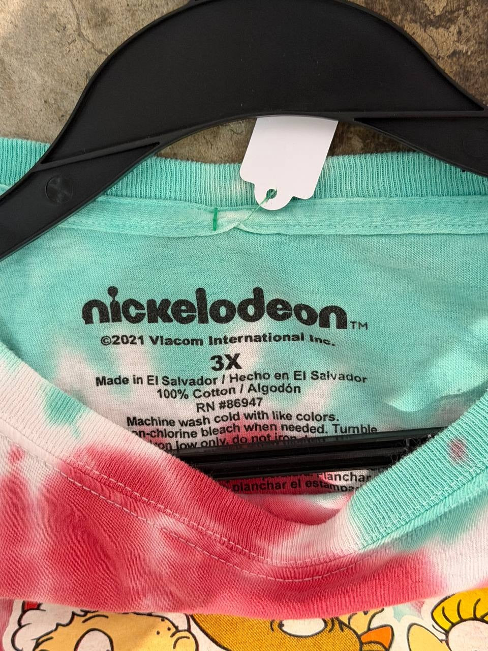 Nickelodeon Rugrats tie-dye long sleeve t-shirt multi 3XL