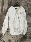 Zanibetti hooded top with embroidered design beige L