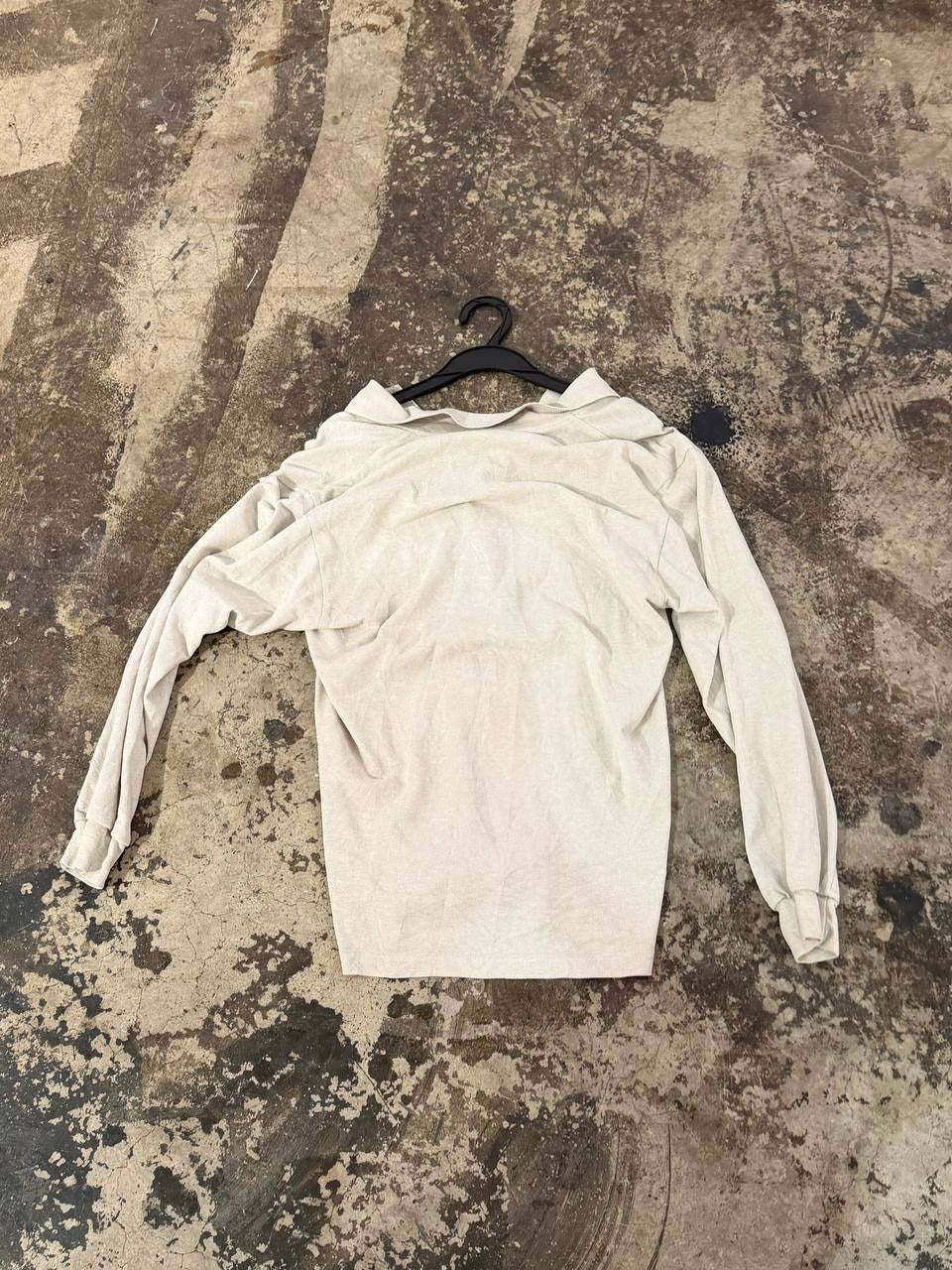 Zanibetti hooded top with embroidered design beige L