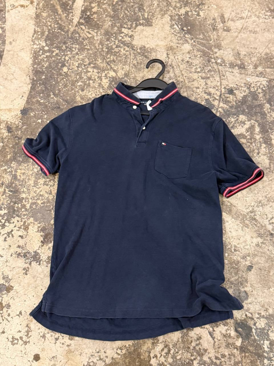 Tommy Hilfiger pique polo shirt navy L