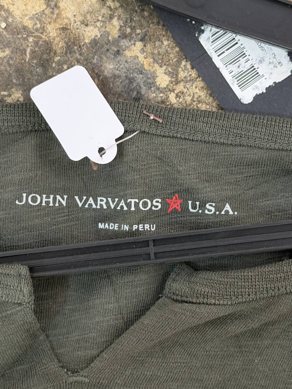 John Varvatos casual long sleeve top olive green 2XL