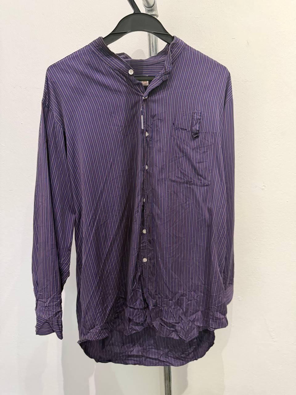 DAKS button-up shirt striped purple M